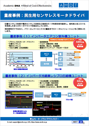 開発事例 民生用センサレス モータドライバ